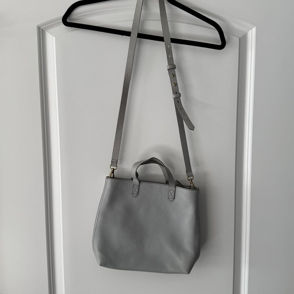 Madewell Zip-Top Transport Tote in light blue